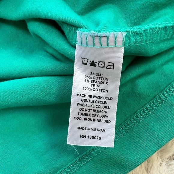 C Wonder Long Sleeve Polo Shirt Collared Top Teal Navy Gold Buttons Preppy sz M - Picture 7 of 10